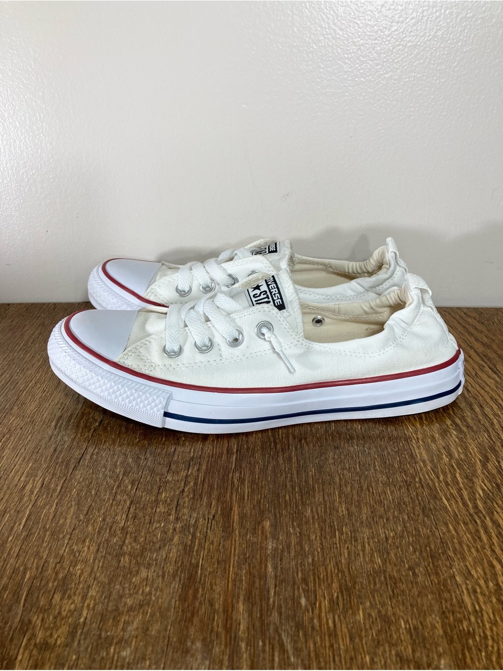 Converse CTAS Shoreline Slip On Sneaker Women’s Size 8 White Canvas - Picture 2 of 8